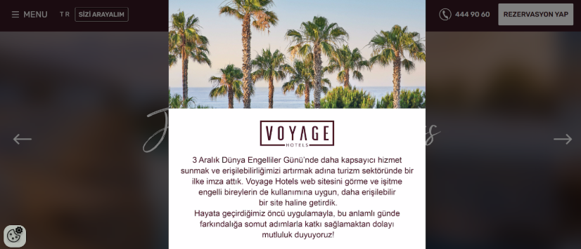 Voyage Hotels'in Dünya Engelliler Günü sosyal medya paylaşımı